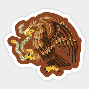 Eagle with snake. Sticker